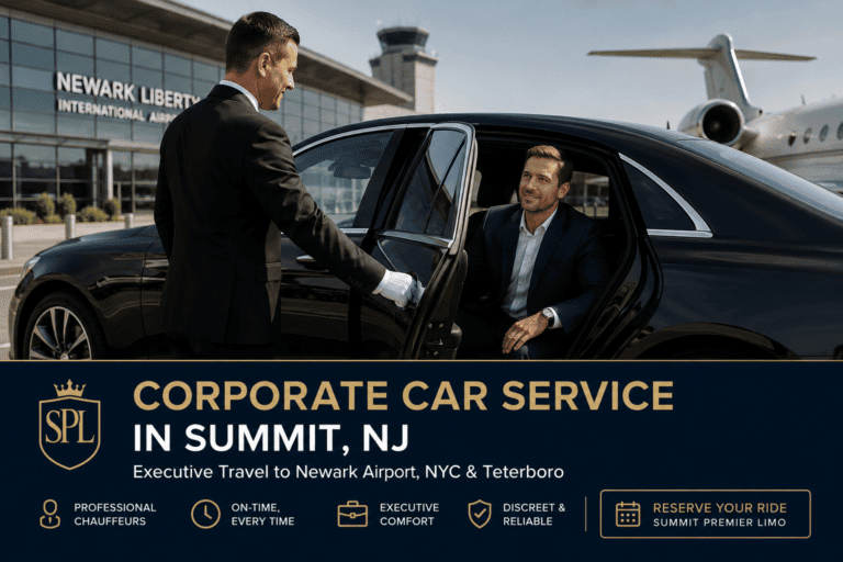 Corporate car service in Summit NJ for executive airport and NYC travel
