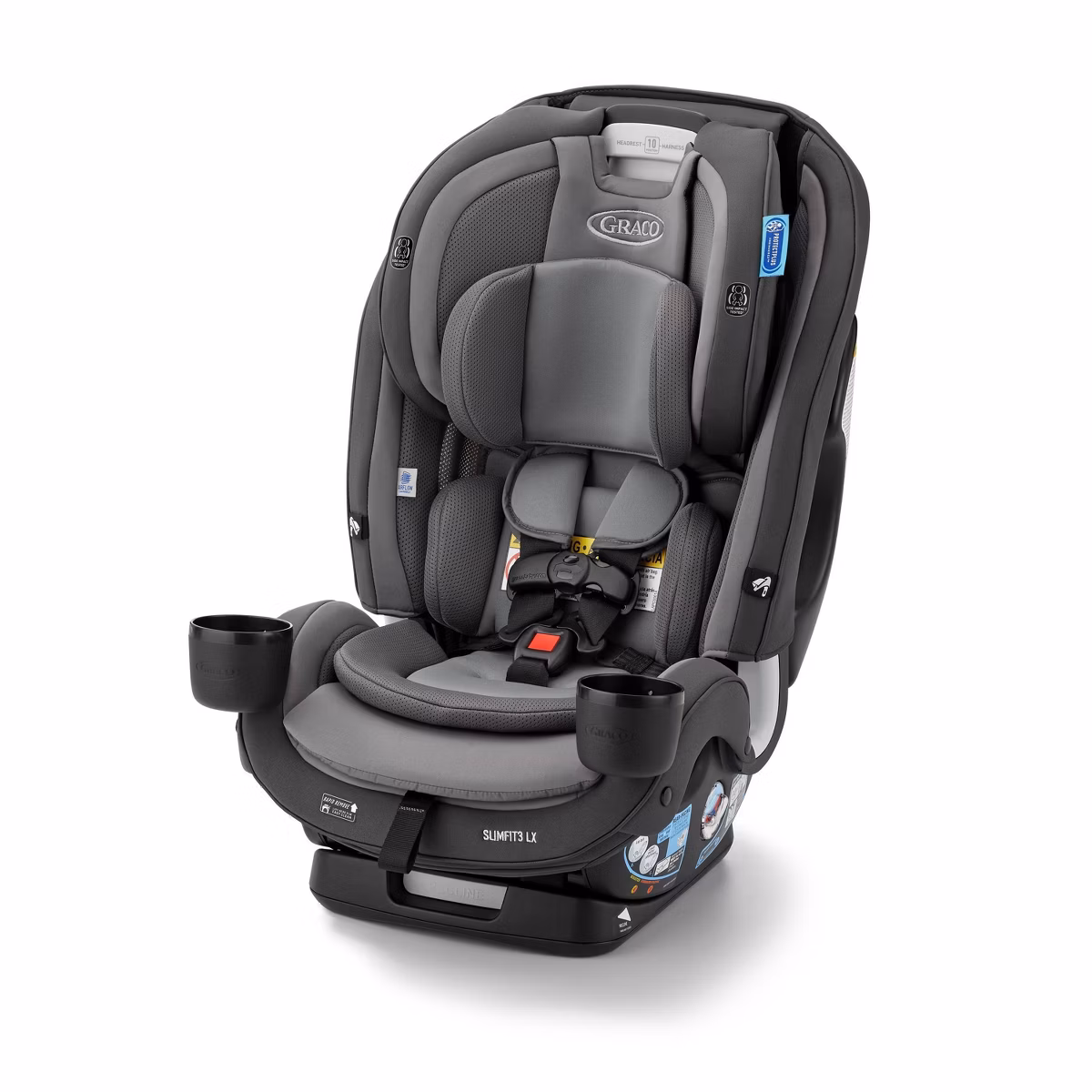 Rear-facing convertible child car seat for a toddler